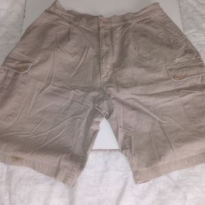 Artic Sporting Gear Men's Cotton Cargo Shorts Beige Size 34